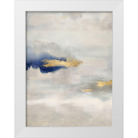 Ethereal with Blue V White Modern Wood Framed Art Print by Springer, Rachel