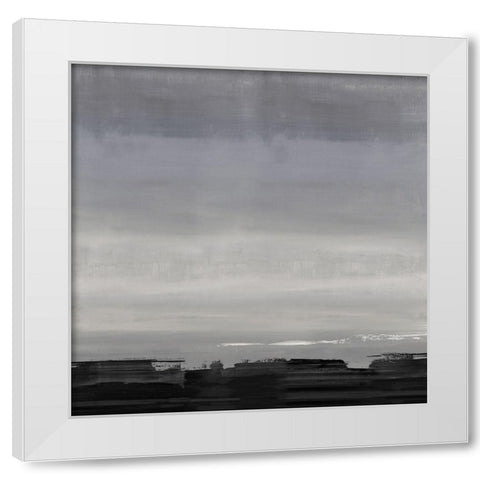 Midnight Horizon I White Modern Wood Framed Art Print by Springer, Rachel