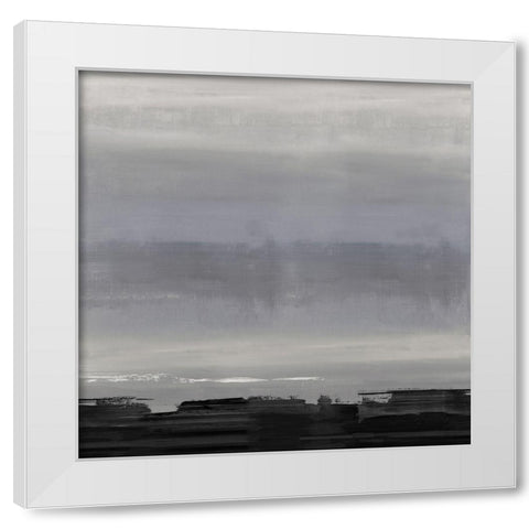 Midnight Horizon II White Modern Wood Framed Art Print by Springer, Rachel