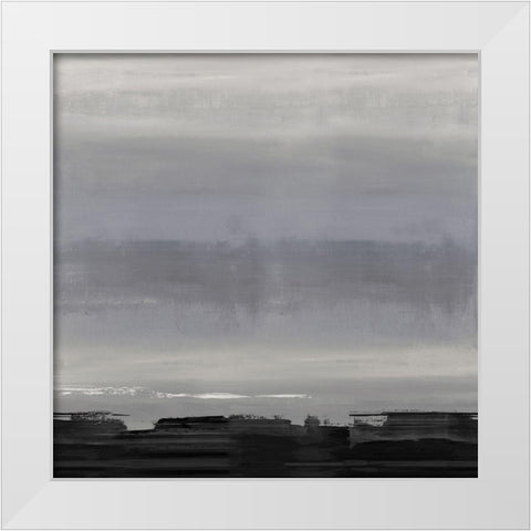 Midnight Horizon II White Modern Wood Framed Art Print by Springer, Rachel