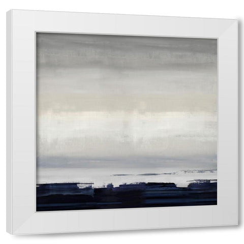 Blue Strokes White Modern Wood Framed Art Print by Springer, Rachel