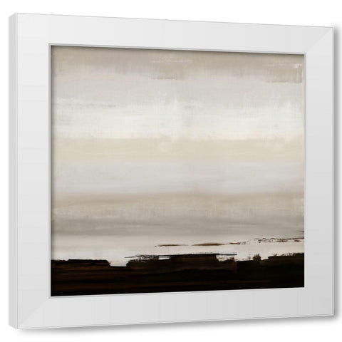 Chocolate Strokes I White Modern Wood Framed Art Print by Springer, Rachel