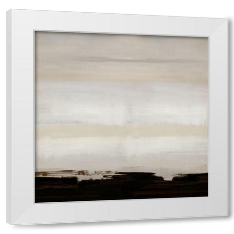 Chocolate Strokes II White Modern Wood Framed Art Print by Springer, Rachel
