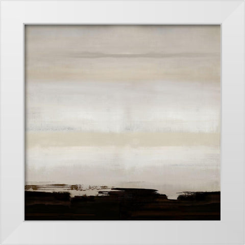 Chocolate Strokes II White Modern Wood Framed Art Print by Springer, Rachel
