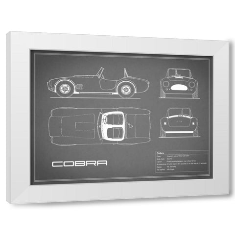 Cobra-Grey White Modern Wood Framed Art Print by Rogan, Mark