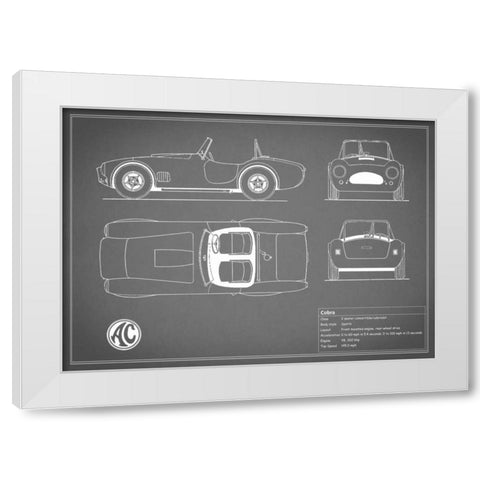 Cobra Red-Grey White Modern Wood Framed Art Print by Rogan, Mark