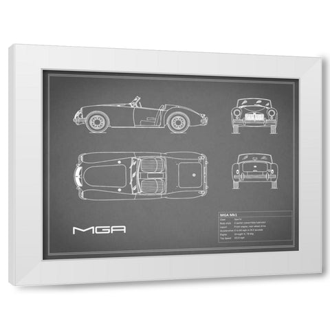 MGM GA-Grey White Modern Wood Framed Art Print by Rogan, Mark