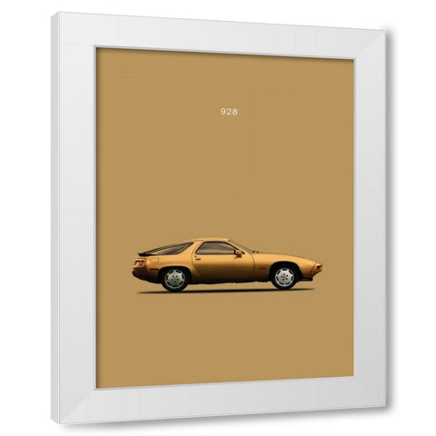 Porsche 928 1979 White Modern Wood Framed Art Print by Rogan, Mark