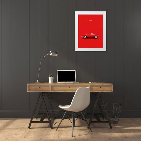 Alfa Romeo Giulia Spider 1964 White Modern Wood Framed Art Print by Rogan, Mark