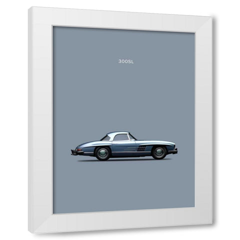 Mercedes 300SL 1960 White Modern Wood Framed Art Print by Rogan, Mark
