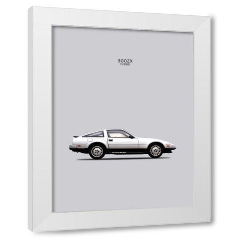 Nissan 300ZX Turbo 1984 White Modern Wood Framed Art Print by Rogan, Mark