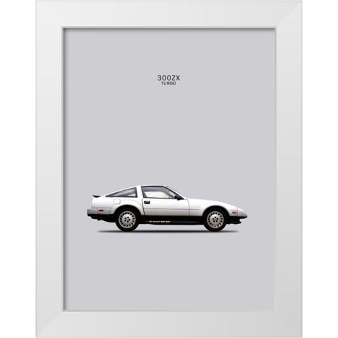 Nissan 300ZX Turbo 1984 White Modern Wood Framed Art Print by Rogan, Mark