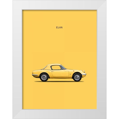 Lotus Elan 1965 White Modern Wood Framed Art Print by Rogan, Mark
