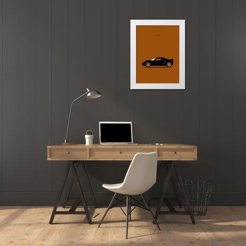 Lotus Elise Type-72D White Modern Wood Framed Art Print by Rogan, Mark