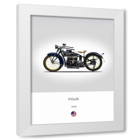 Henderson Four 1925 White Modern Wood Framed Art Print by Rogan, Mark