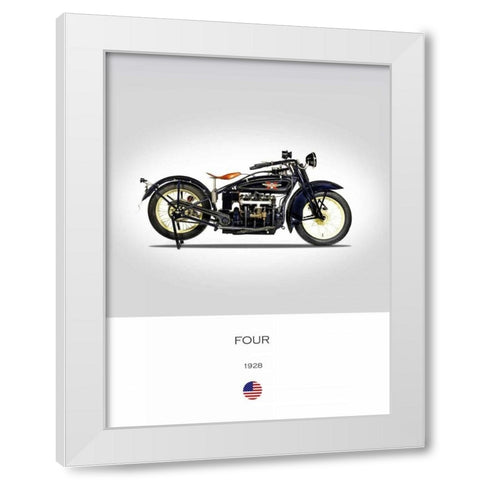 Henderson Four 1928 White Modern Wood Framed Art Print by Rogan, Mark