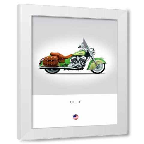 Indian Chief 2015 White Modern Wood Framed Art Print by Rogan, Mark