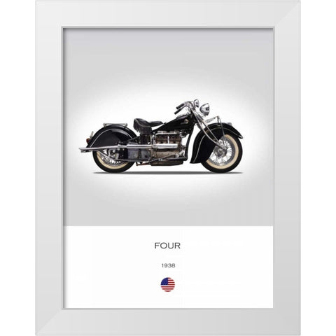 Indian Four 1938 White Modern Wood Framed Art Print by Rogan, Mark
