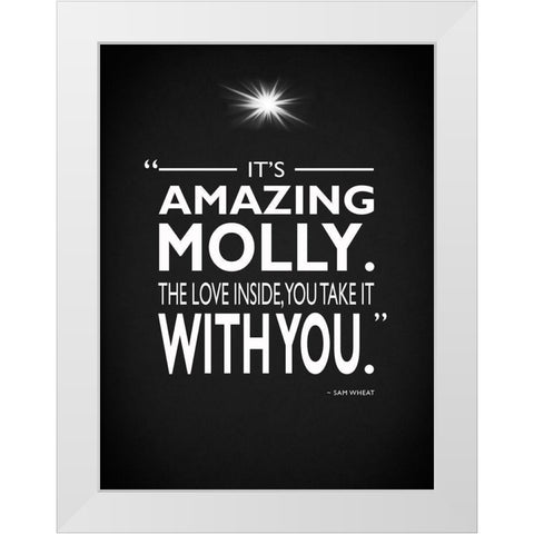 Ghost Its Amazing Molly White Modern Wood Framed Art Print by Rogan, Mark
