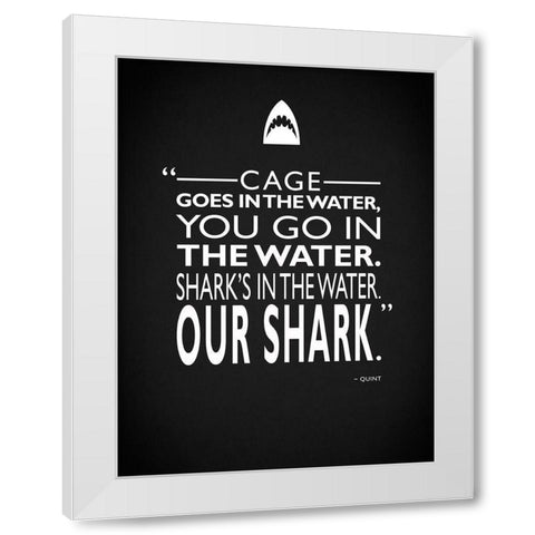 Jaws White Modern Wood Framed Art Print by Rogan, Mark