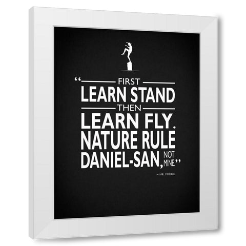 Karate Kid Nature Rule White Modern Wood Framed Art Print by Rogan, Mark