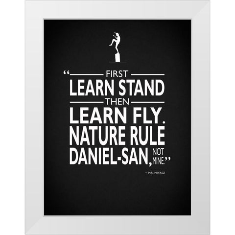Karate Kid Nature Rule White Modern Wood Framed Art Print by Rogan, Mark
