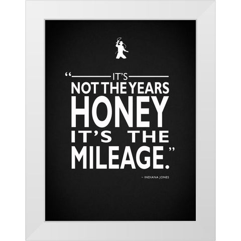 Raiders Lost Ark - Mileage White Modern Wood Framed Art Print by Rogan, Mark