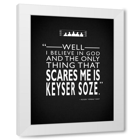 The Usual Suspects - Scares White Modern Wood Framed Art Print by Rogan, Mark