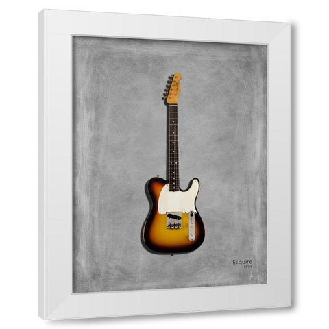 Fender Equire 59 White Modern Wood Framed Art Print by Rogan, Mark
