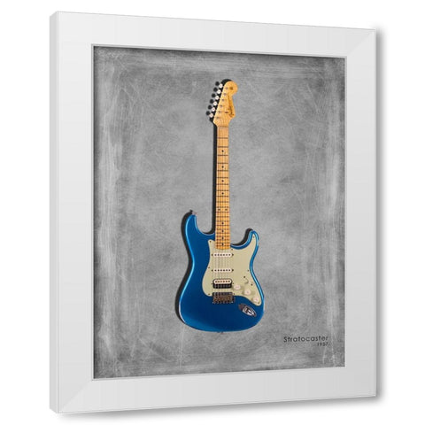 Fender Stratocaster 57 White Modern Wood Framed Art Print by Rogan, Mark