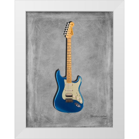 Fender Stratocaster 57 White Modern Wood Framed Art Print by Rogan, Mark