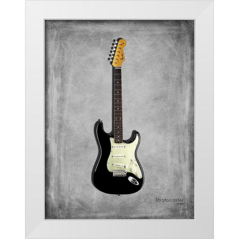 Fender Stratocaster 59 White Modern Wood Framed Art Print by Rogan, Mark