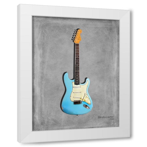 Fender Stratocaster 64 White Modern Wood Framed Art Print by Rogan, Mark