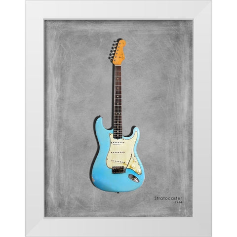 Fender Stratocaster 64 White Modern Wood Framed Art Print by Rogan, Mark