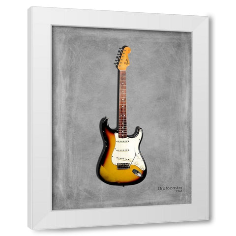 Fender Stratocaster 65 White Modern Wood Framed Art Print by Rogan, Mark