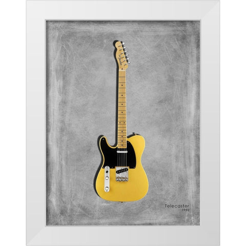 Fender Telecaster 52 White Modern Wood Framed Art Print by Rogan, Mark