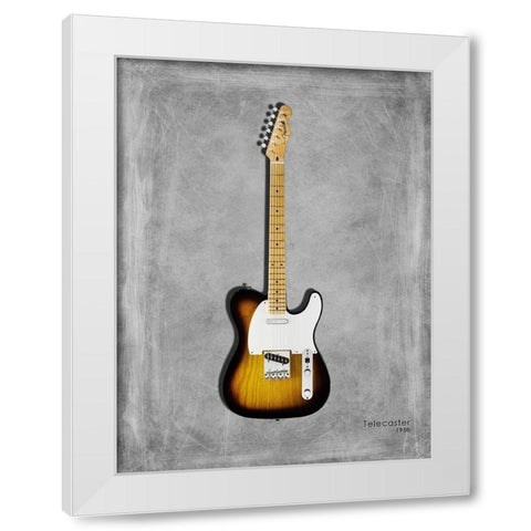 Fender Telecaster 58 White Modern Wood Framed Art Print by Rogan, Mark