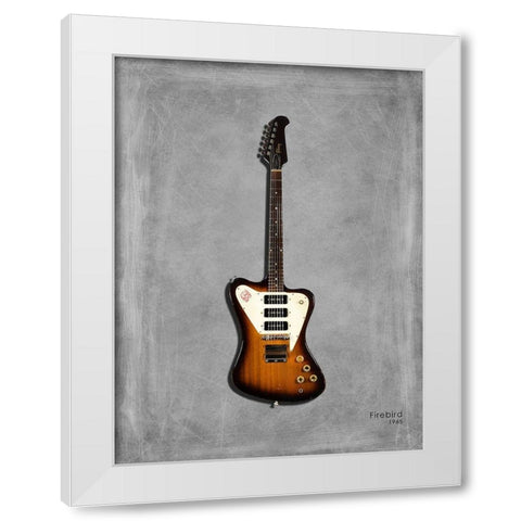 Gibson Firebird 65 White Modern Wood Framed Art Print by Rogan, Mark