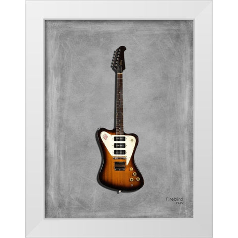 Gibson Firebird 65 White Modern Wood Framed Art Print by Rogan, Mark