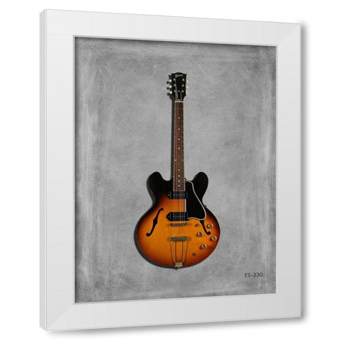 Gibson Semi hollow White Modern Wood Framed Art Print by Rogan, Mark