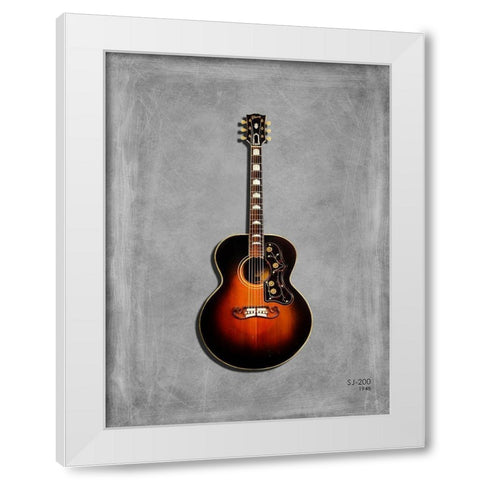 Gibson Sj 200 1948 White Modern Wood Framed Art Print by Rogan, Mark