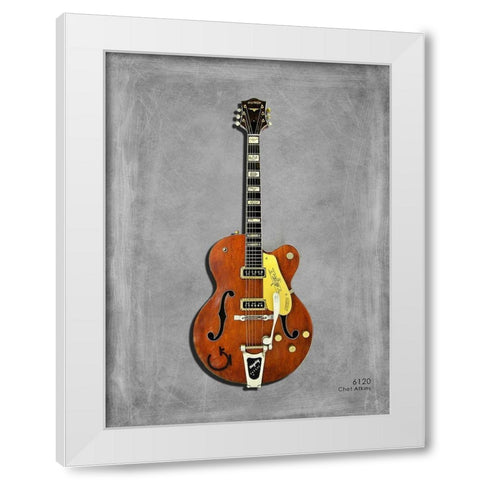 Gretsch 6120 ChetAtkins 56 White Modern Wood Framed Art Print by Rogan, Mark