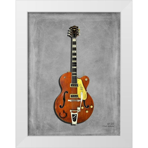 Gretsch 6120 ChetAtkins 56 White Modern Wood Framed Art Print by Rogan, Mark