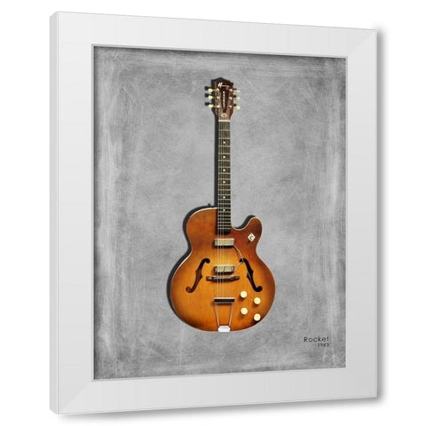 Harmony Rocket SemiAcoustic 63 White Modern Wood Framed Art Print by Rogan, Mark