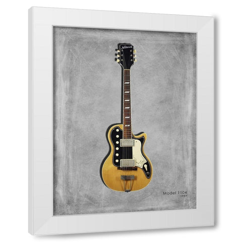 National Model 1104 White Modern Wood Framed Art Print by Rogan, Mark