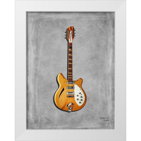 Rickenbacker 360 12 White Modern Wood Framed Art Print by Rogan, Mark
