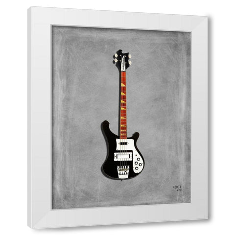 Rickenbacker 4001 1979 White Modern Wood Framed Art Print by Rogan, Mark