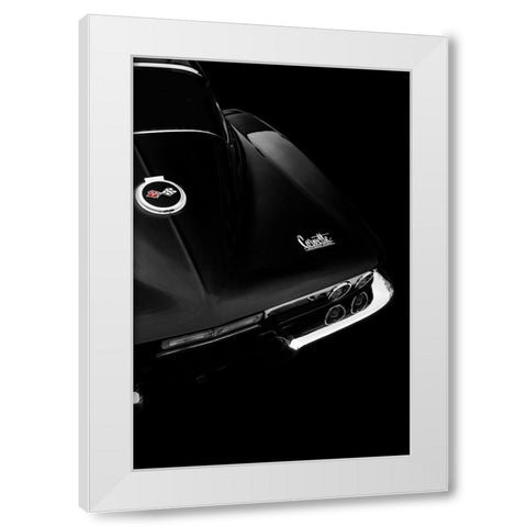 The Corvette Stingray In Black White Modern Wood Framed Art Print by Rogan, Mark