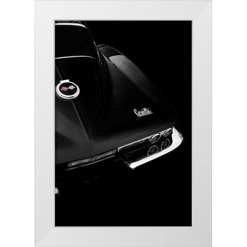 The Corvette Stingray In Black White Modern Wood Framed Art Print by Rogan, Mark