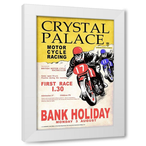 Crystal Palace Racing I White Modern Wood Framed Art Print by Rogan, Mark